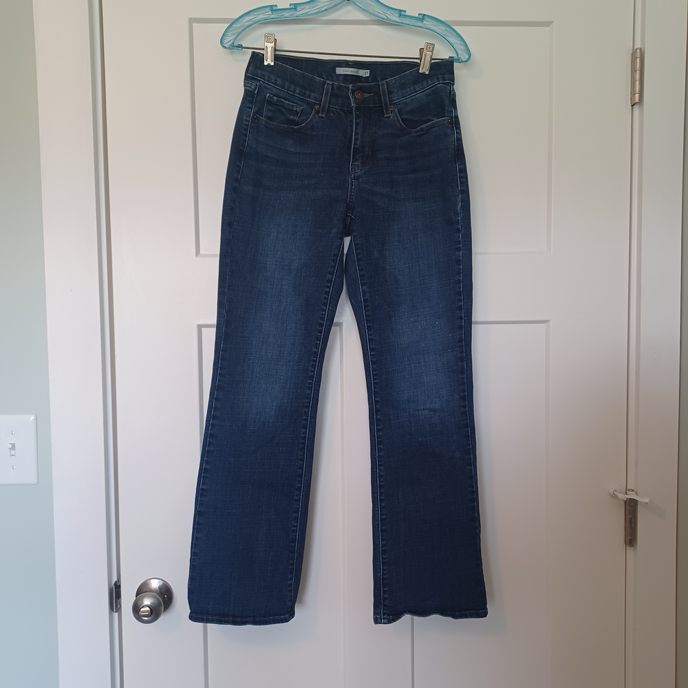 Levi's 27x30 Curvy Bootcut Dark Blue Flare Jeans